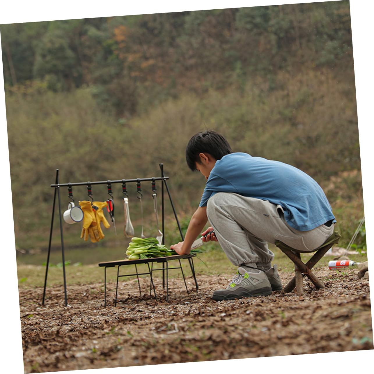 Abaodam 3 Pezzi Sgabello Da Pesca Portatile Sgabello Da Campo Imbottito Posto a Sedere Pieghevole Sgabelli Panno Per Sgabello Da Campeggio Strumento Di Pesca Alto Piccolo Green Nylon