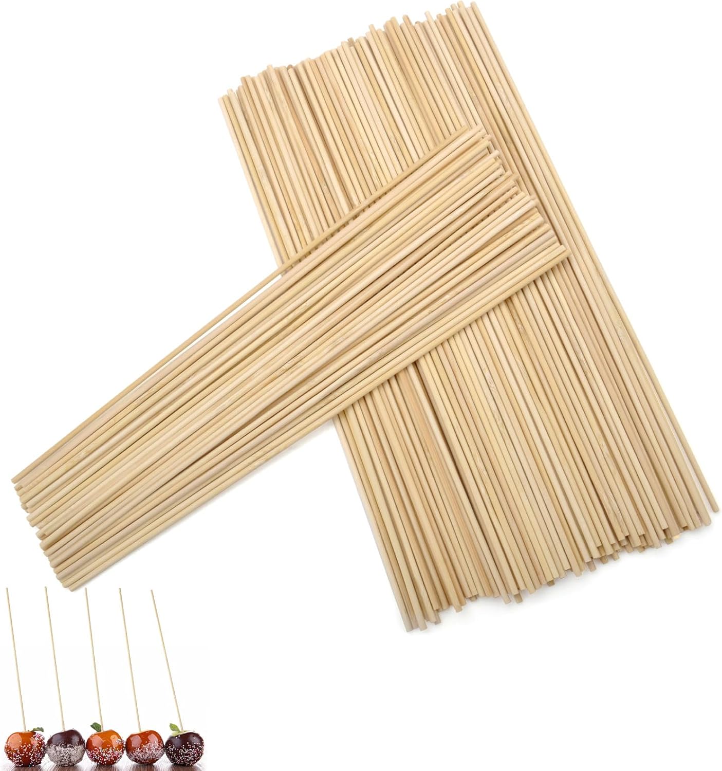 200 Stück Zuckerwatte Stäbe 300mm x 3mm Holzstäbchen zum Basteln