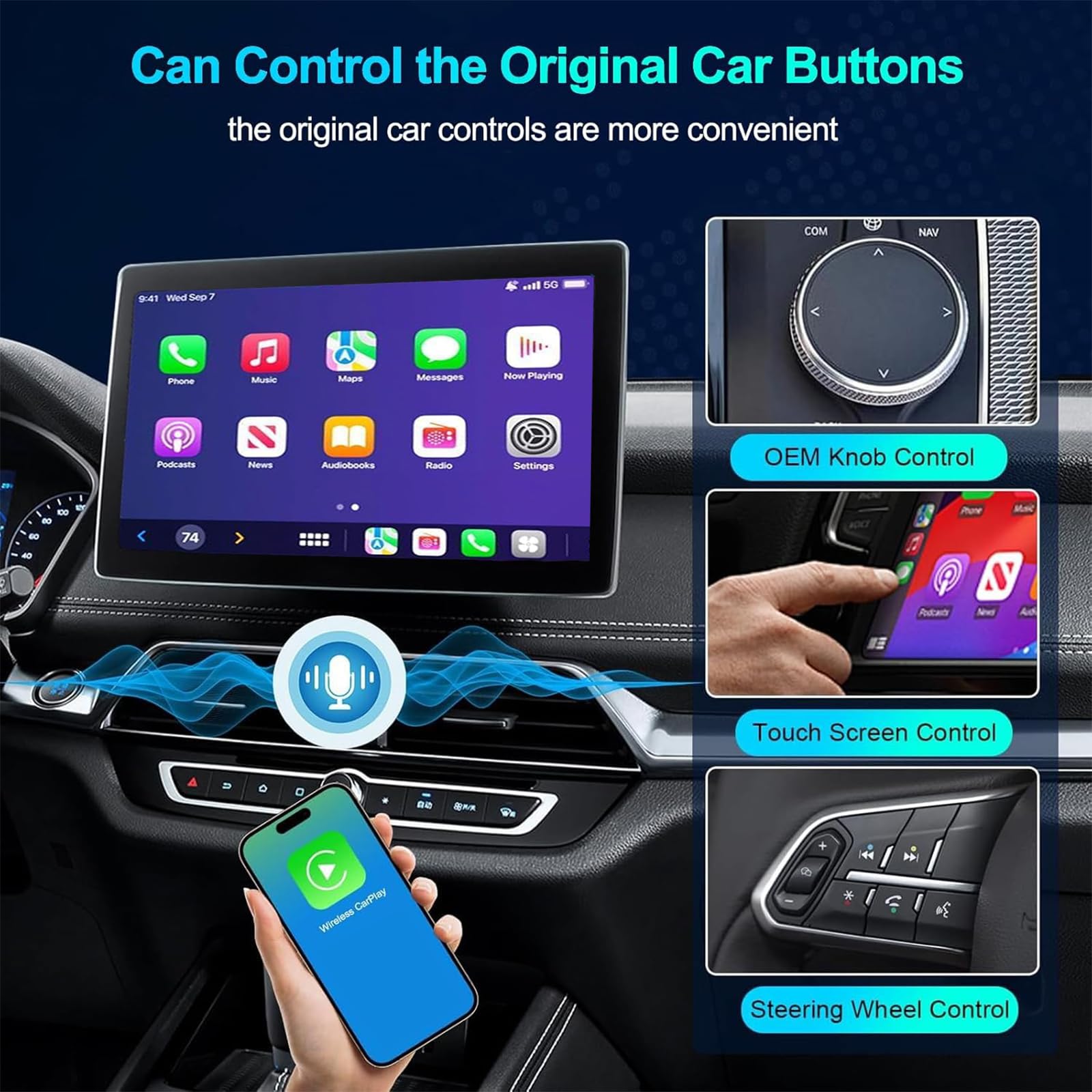Adattatore Wireless CarPlay Per IPhone - Plug & Play, USB/Type-C, Compatibile Con Auto Dal 2016, Senza Fili
