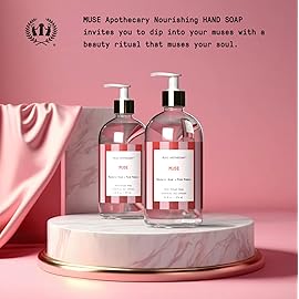 Muse Apothecary Hand Ritual - Aromatic and Nourishing Hand Soap, Infused with Natural Aromatherapy Essential Oils - Great Valentine\'s Day Gift - 16 oz, Mandarin Ros + Pink Pomelo, 3 Pack