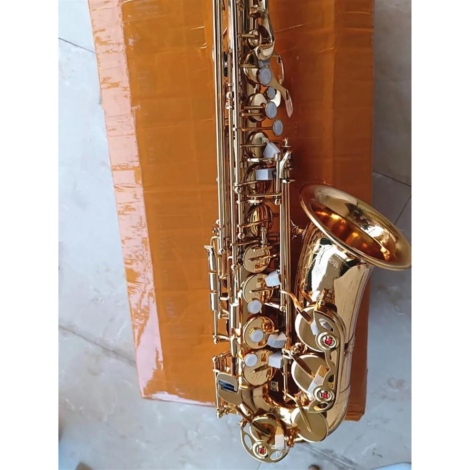 Złoty Saksofon Altowy Z Ustnikiem Instrument Muzyczny Profesjonalny Saksofon E-płaski profesjonalny Saksofon (Color : Ordinary bag)