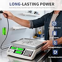 Vista 6 de MEIYA Báscula de conteo industrial, báscula digital de monedas de 66.1 lbs/0.02 oz para monedas, piezas, báscula electrónica de gramos de alta