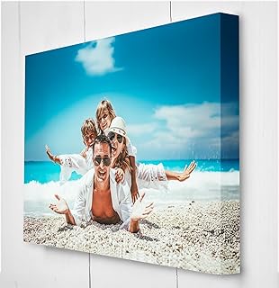 Star Online Personalised Canvas Prints Photo Pictures for Wall Gifts Custom Framed Family Birthday & Pet Prints Holiday Memory (20x25cm (8x10in))