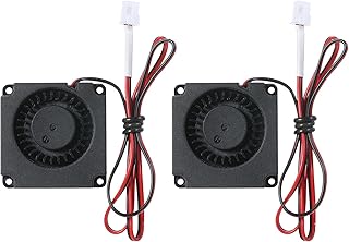 Funien Ventilateur,2 pièces Ventilateur Ventilateur Ventilateur de Refroidissement sans Brosse 40 * 40 * 10mm DC 24V 2 Fils avec Terminal à 2 Broches Compatible avec l'extrudeuse d'imprimante 3D Anet