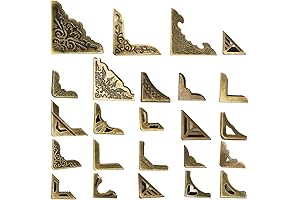 Book Corner Protectors, 96PCS Vintage Decorative Metal Corner Covers