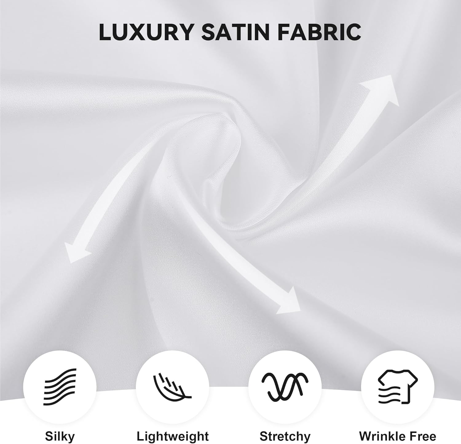 WARHORSEE Mens Silk Satin Dress Shirts Shiny Long Sleeve Button Down Shirt Party Prom Wedding Shirt - Image 3