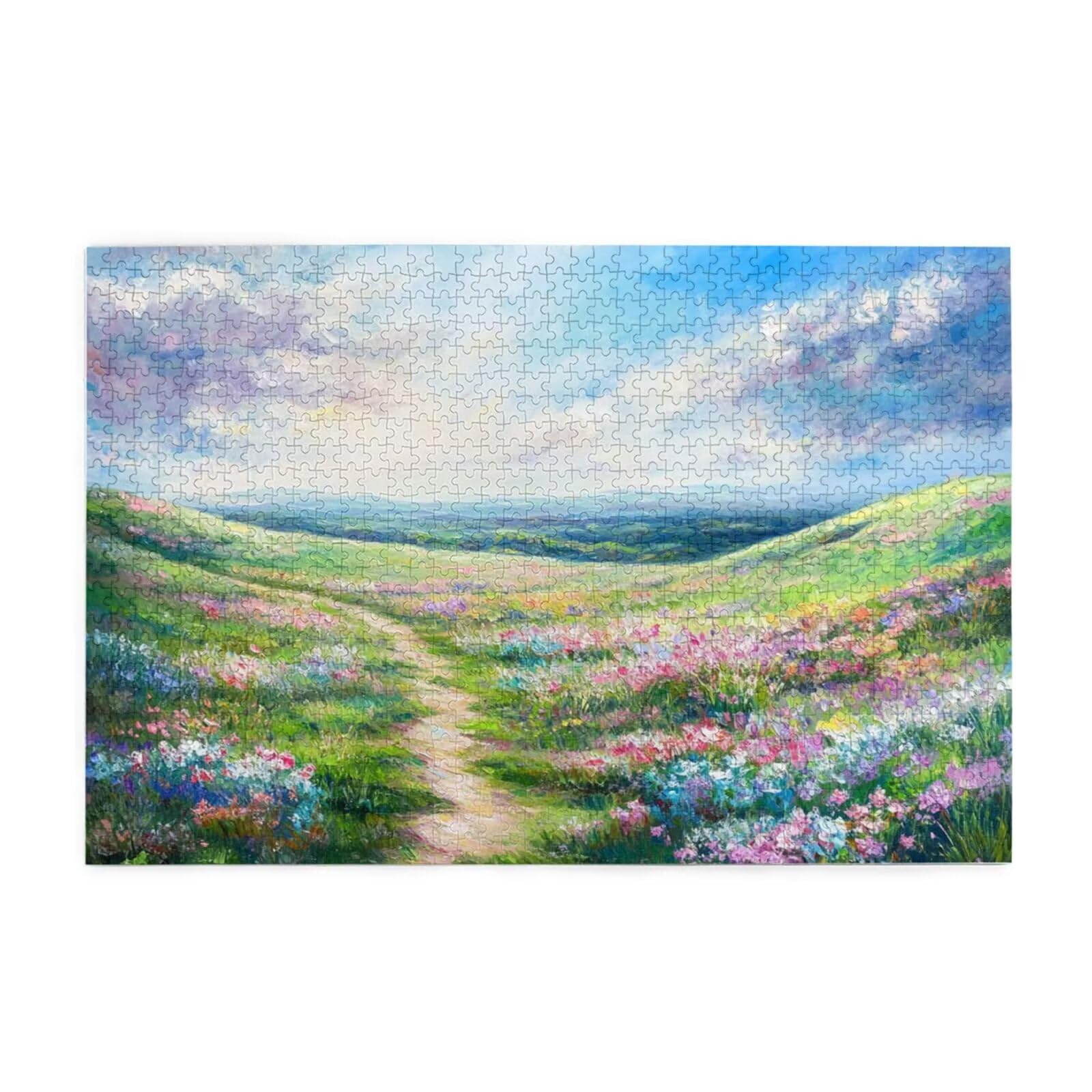 Puzzles Paisaje 1000 Adultos, Puzzle Flor con Cajas y Cartel, Juego Clásico de Puzzle Arte para Entretenimiento Adultos, Regalos de Decoración del Hogar para Pasatiempos Creativos de Mujeres 2T-146