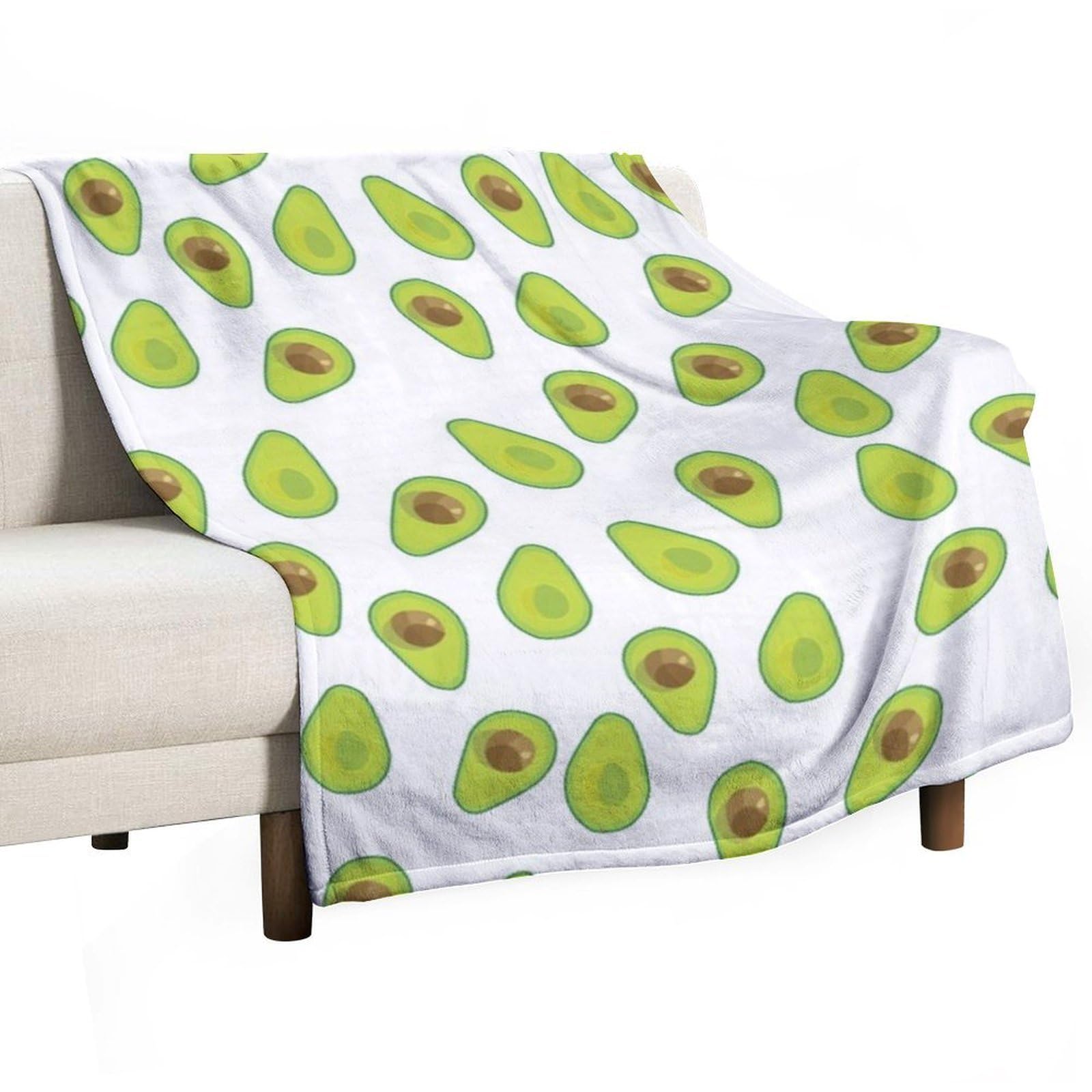 Hxwokrum Flannel Blanket, Avocado Throw Blanket for Couch Sofa Bed Office, Soft And Comfortable Without Pilling