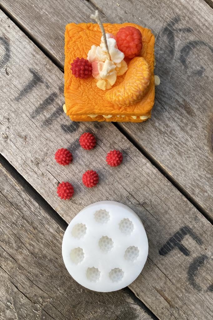 Rufus Concept Ahududu Sekizli Mum Kalıbı (Silikon) (1,4 x 1,4 x 1,5 cm) (Küçük Süsleme Kalıbı) 1 Adet