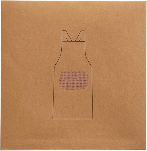 Miniatura 3 de Creative Co-Op Bolsillo tejido de lino y algodón para cocina y comedor, delantal terracota, terracota