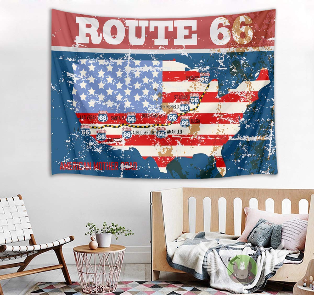 Amazon.co.jp: LB タペストリー おしゃれ 壁掛け 風景 アメリカ 国旗