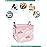 FANKANG Square Nursery Hamper Storage Bins Canvas Laundry Basket Foldable with Waterproof PE Coating Storage Baskets Gift Baskets for Children, Office, Bedroom, ClothesSquare-pink cloud 