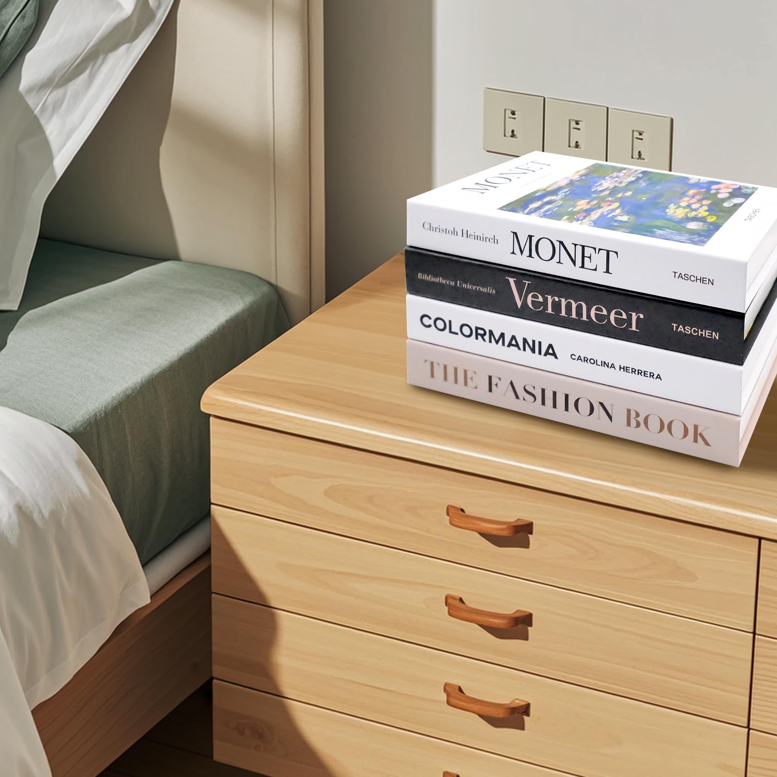 Bieiyhe 4 Pièces Faux Livres Décoratifs Luxe Noir Et Blanc - Livres Factice Pliables Pour Décoration Intérieure