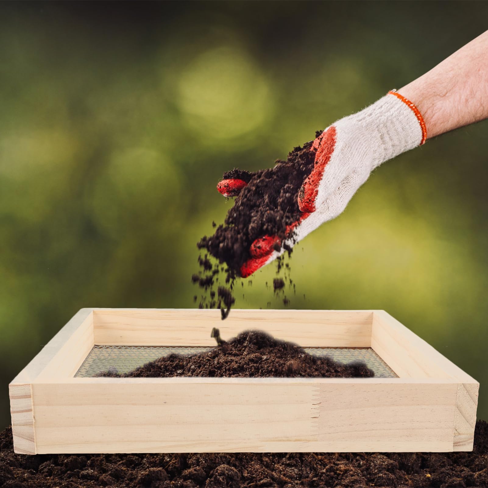 LIOOBO De Jardín para Tierra De Tierra Rocas y Jardinería y Cultivo De Plantas
