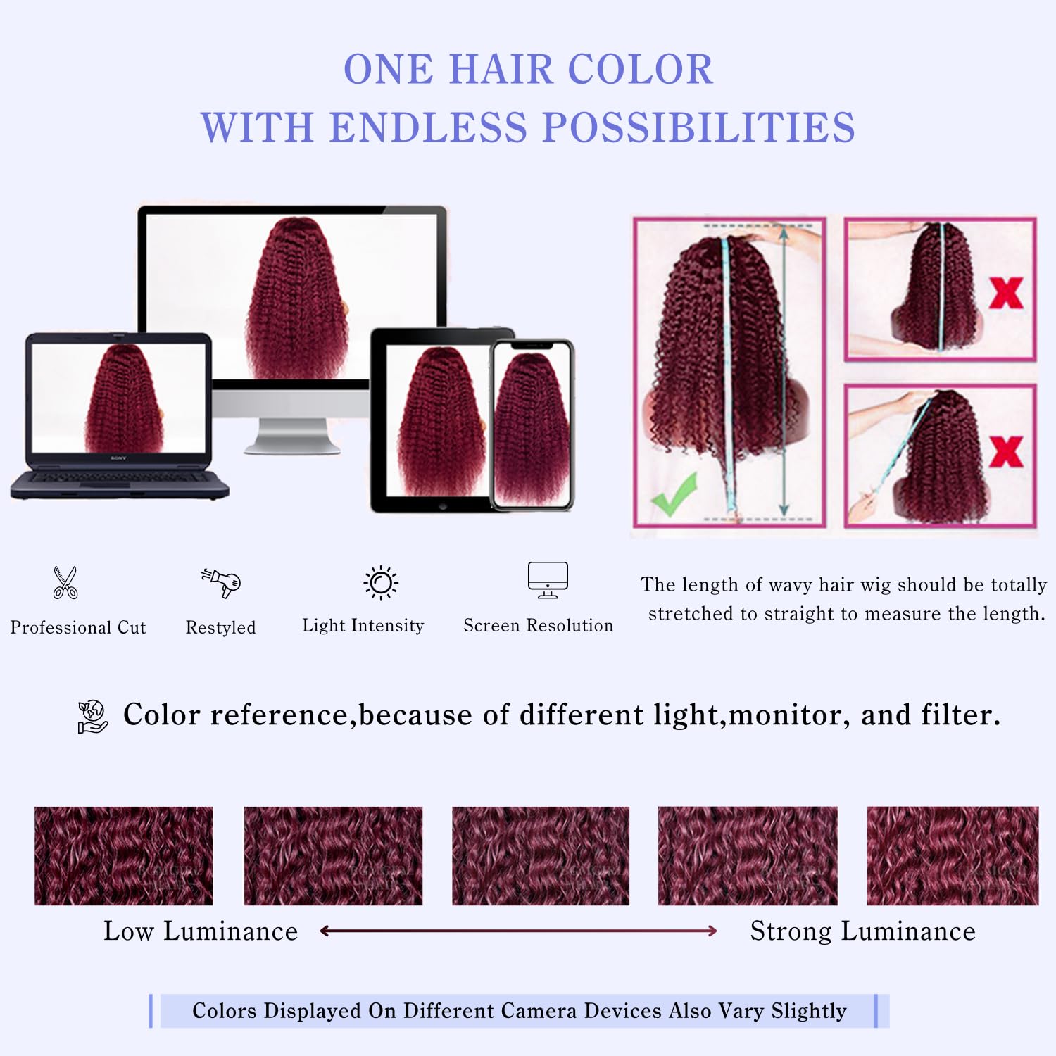 Estilar 30 Inch 99j Burgundy Lace Front Wigs Human Hair 13x6 Deep Wave HD Lace Front Wigs Pre Plucked with Baby Hair 200 Density Glueless Wet and Wavy Red Wine Colored Wigs Human Hair for Women