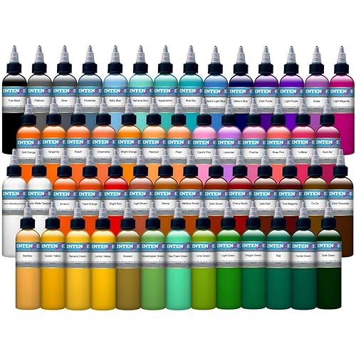 Intenze Color Tattoo Ink Sets 1 oz (54 Color Set Tattoo Ink)