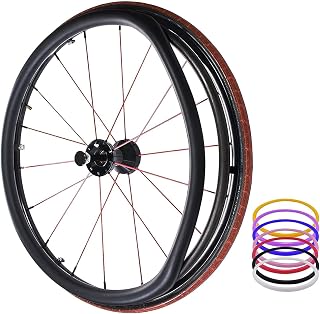 Cubiertas De Borde De Empuje para Silla De Ruedas, Cubierta De Silla De Ruedas Deportiva para Rueda Trasera De 24 Pulgadas, Cubierta De Empuje Manual De Silicona, Resistente Al Desgaste,F