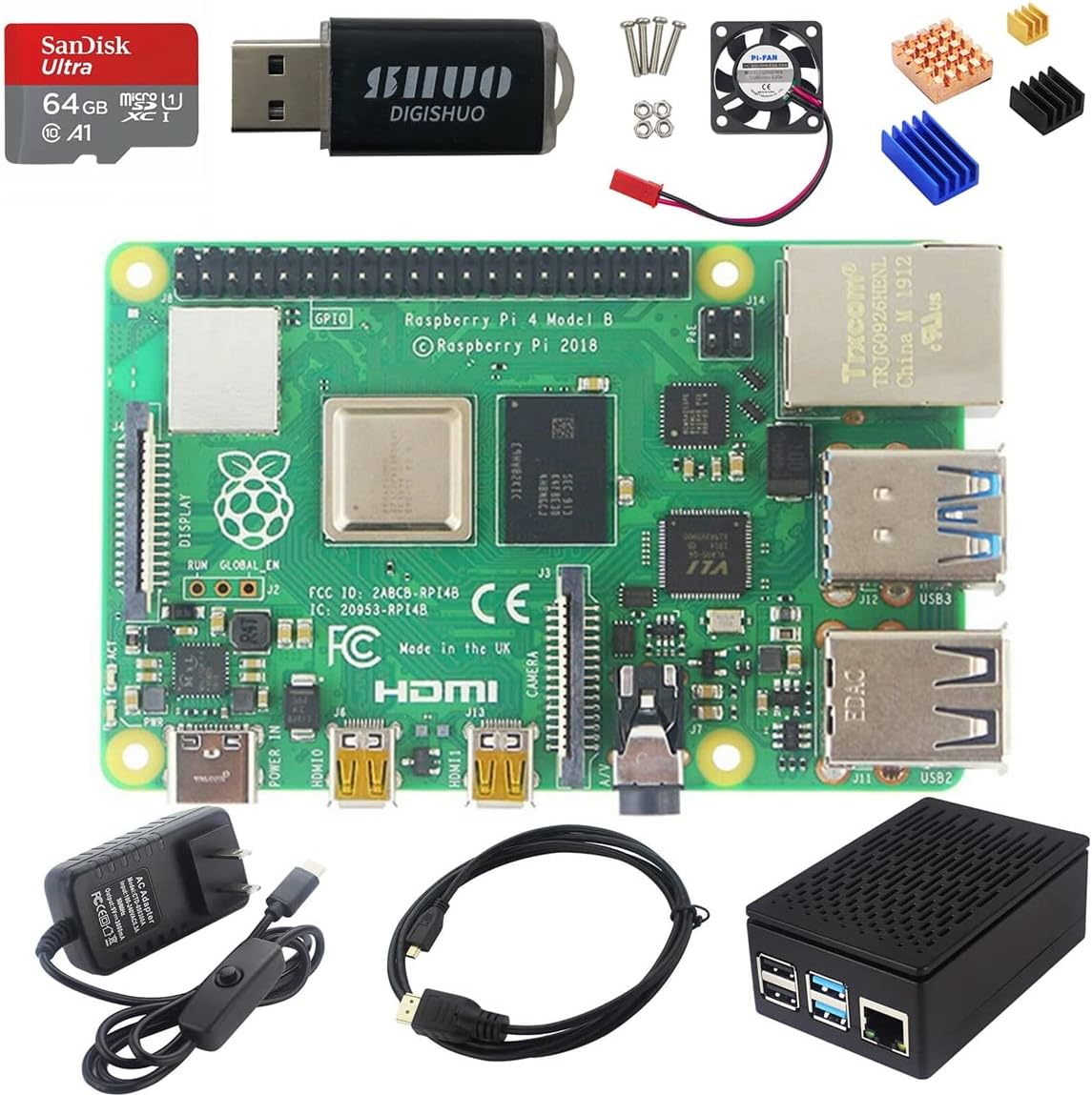 Pi 4 2G 8 in 1   64G