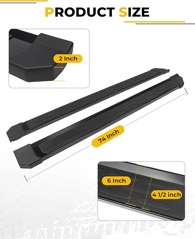 Estribos Laterales 6 Pulgadas para Toyota Tacoma Doble Cabina 2024-2026 miniatura 8
