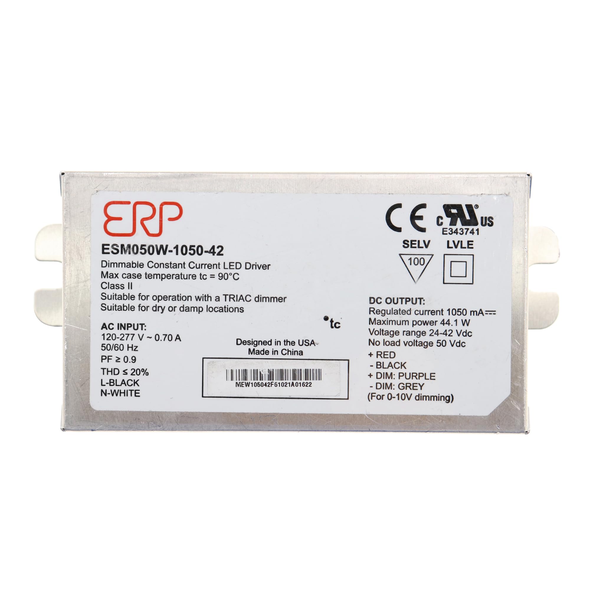 Yページ　ea1 ERP POWER ESM050W-1050-42 ESM050 Series 44.1 W 1050 mA 42 V Output