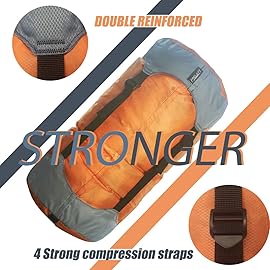 Frelaxy Compression Sack, Ultralight Sleeping Bag Stuff Sack, 40% More Storage! 11L/18L/30L/45L/52L, Compression Stuff Sack - Space Saving Gear for Camping, Hiking, Backpacking (Orange, S)
