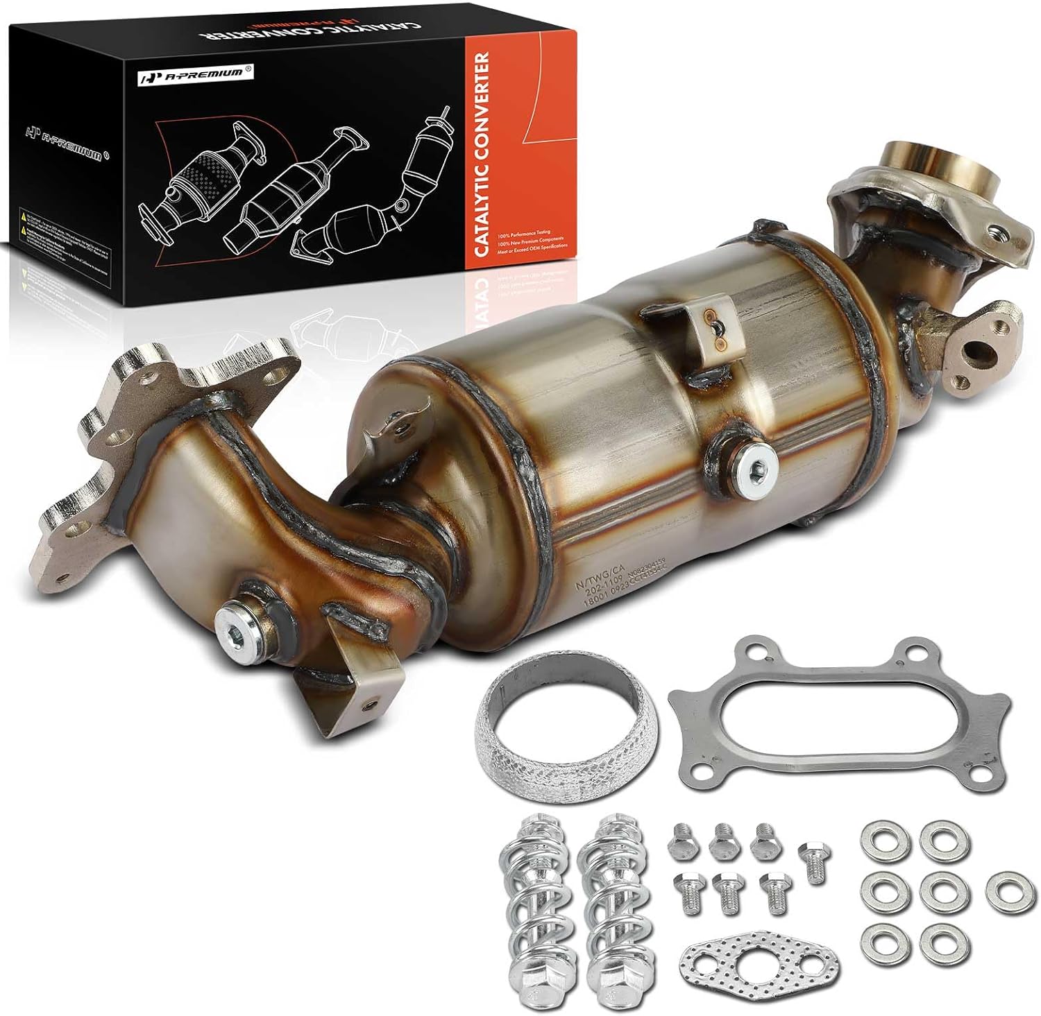 A-Premium Front Catalytic Converter Kit Direct-Fit Compatible with Honda Civic 2012-2013 & Acura ILX 2013-2014, 1.8L 2.0L, EPA Compliant