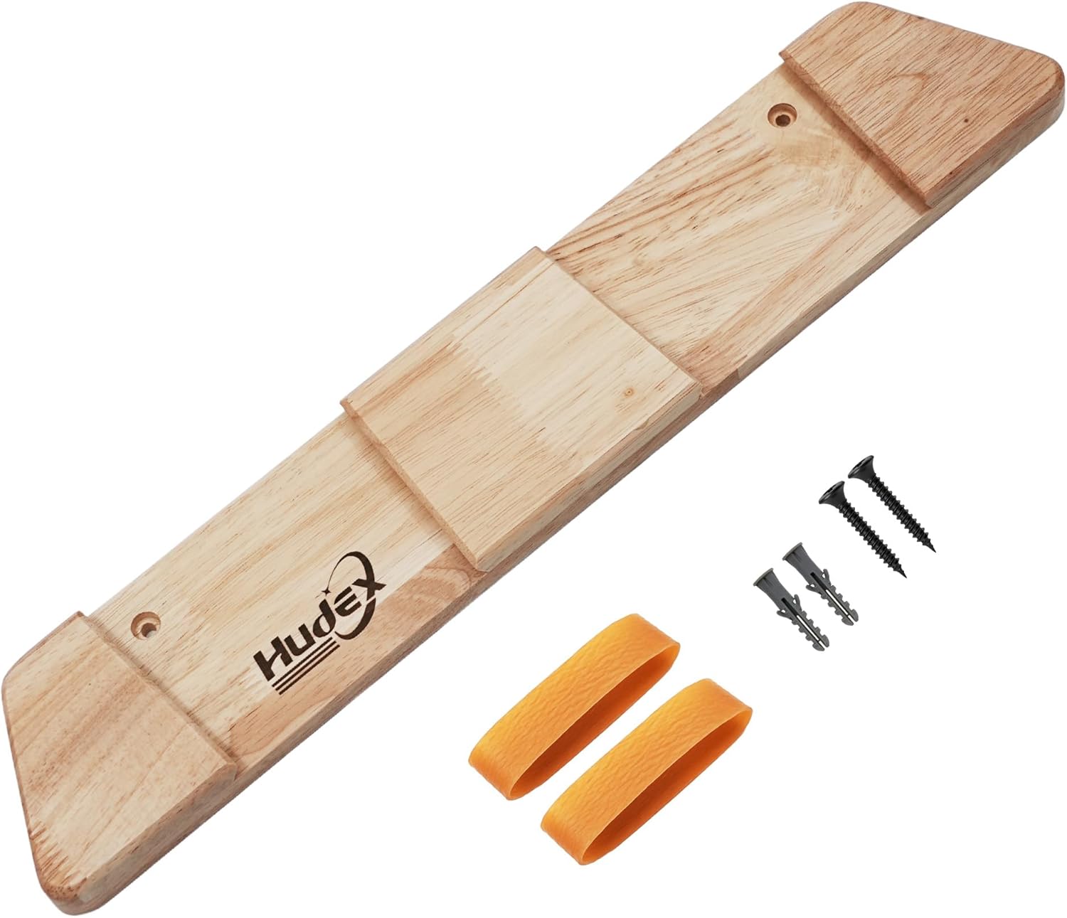 Horizontal Solid Wood Ski Rack Wall Mount - Heavy Duty Ski Storage Organizer with Natural Finish,Compatible with All Mountain,Touring,and Vintage Skis for Garage, Home, or Cabin Display(Small)
