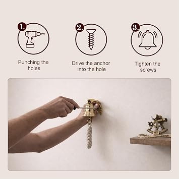 THDC 2 Ship's Bell Solid Brass Maritime Duty Watch Bell, Wall Mountable Indoor & Outdoor Bell for Pub, Shop, Reception & Dinner (Polished Brass)