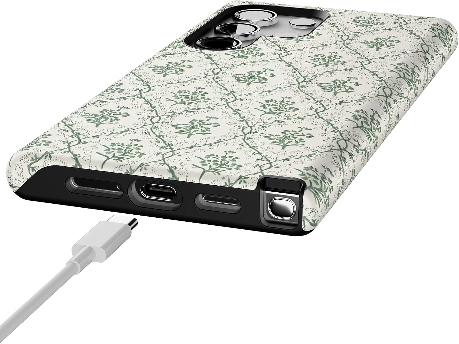 Casely Galaxy S24 Ultra Case | Sage Tapestry | Floral Vines | Essential Slim Dual-Layer Protective Design