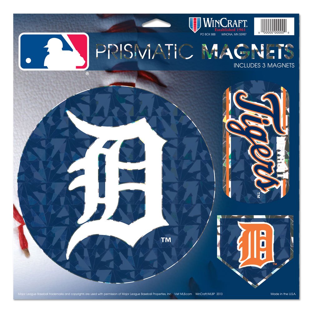 磁石 ロビンフット2枚 Amazon | デトロイトタイガースMLB Prismatic 3 Different Die