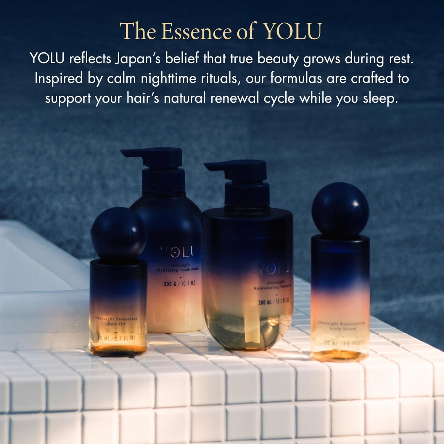 YOLU Hair Oil Frizz Control - Heat Protectant Hair Serum - Japanese Overnight Treatment for Damaged Dry Hair - Silicone Free Damage Repair - 2.71 fl oz