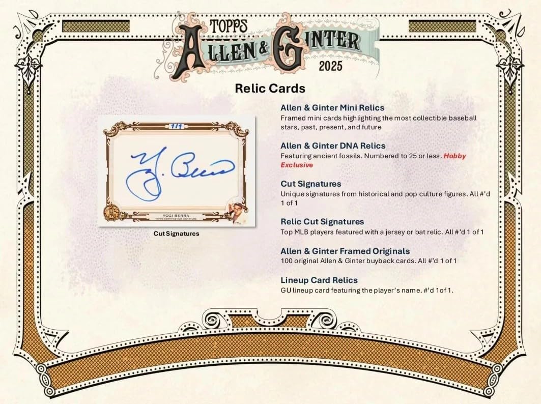 2025 Topps Allen & Ginter Baseball Hobby Box