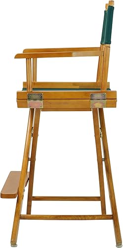 Miniatura 4 de Casual Home - Silla de director de 24 in, marco de roble miel, con lona color verde cazador, altura de mostrador