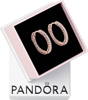PANDORA Sparkle and Hearts Hoop Earrings - Timeless, Classic Jewelry - Gift for Her - 14k...