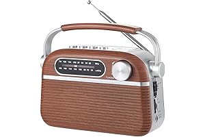 Portable Bluetooth Retro Radio with USB Player