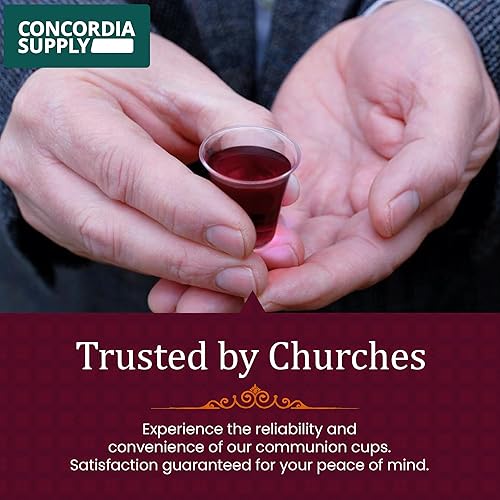 Miniatura 8 de Vasos de comunión  Premium desechables  Se adapta a bandejas estándar de comunión sagrada de 1-38 pulgadas (1000 color uva)