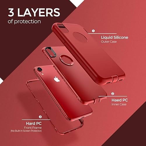 Miniatura 10 de ORIbox - Funda compatible con iPhone X y iPhone XS, acabado suave al tacto de silicona líquida exterior