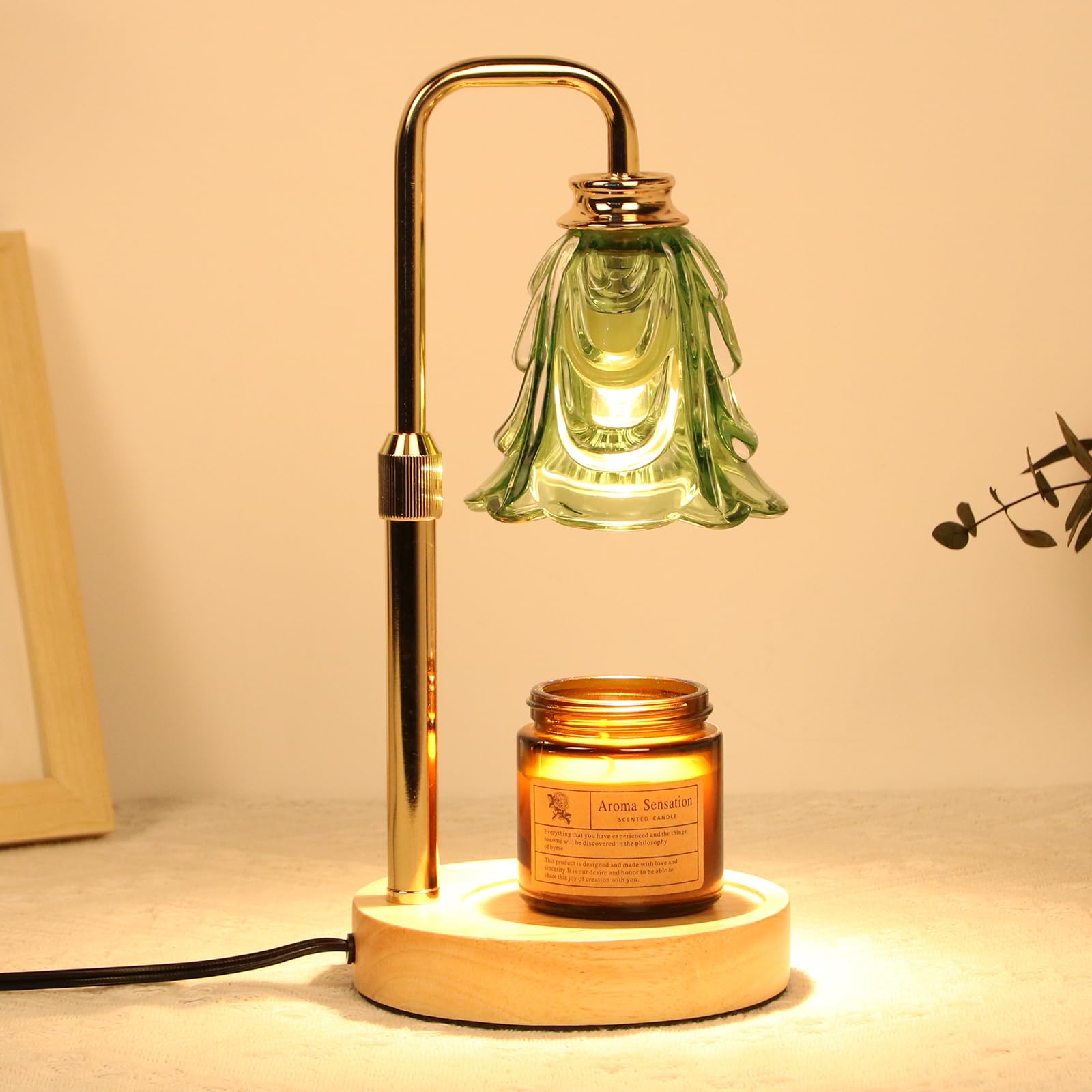 Paryou Candle Warmer Lamp with Timer Electric Adjustable Height Candle Warmer Dimmable Wax Warmer Lamp Jar Candles with 2 Bulbs for Home Decor & Office — image 1