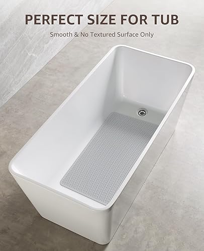 Miniatura 7 de Bligli Alfombra de bañera antideslizante, 17 x 27 pulgadas de largo, lavable a máquina, tapete antideslizante de ducha con 246 ventosas fuertes