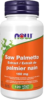 NOW Supplements Saw Palmetto Extract 160mg Softgels, 120 Count