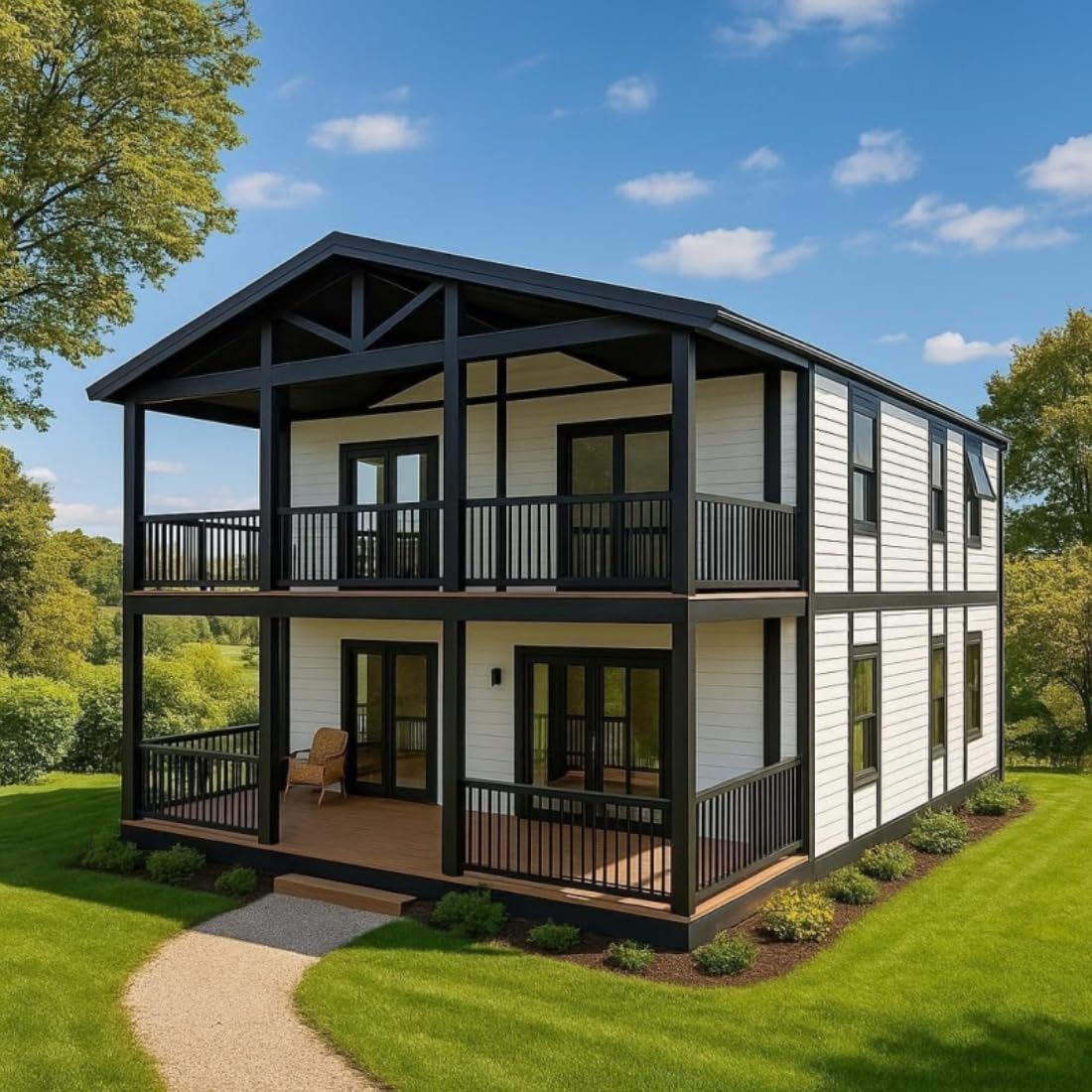 Maison préfabriquée de luxe 2 étages