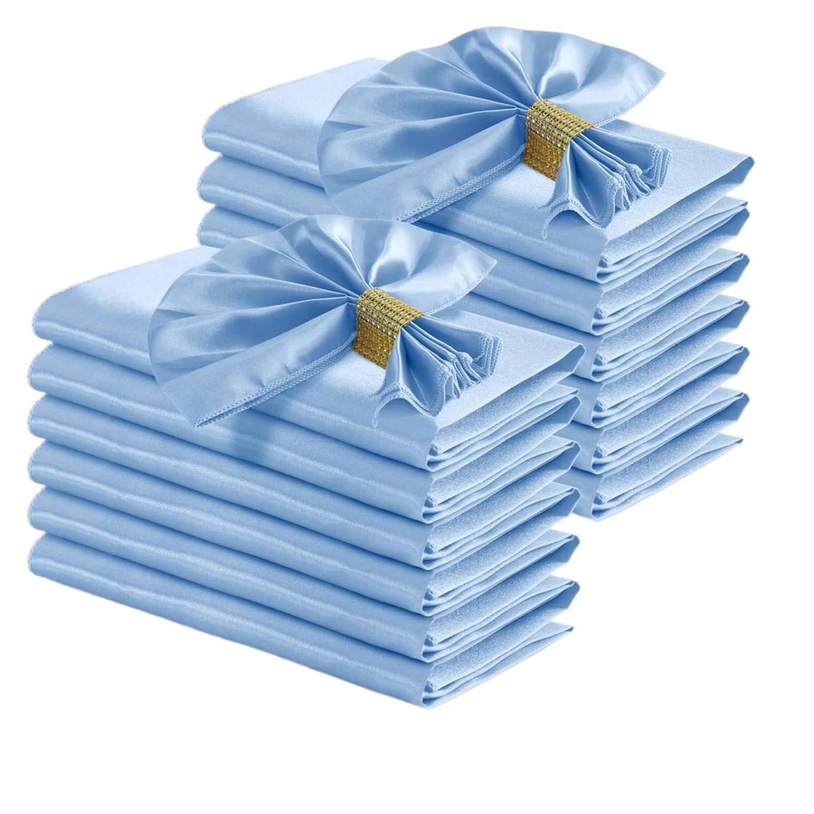 Cloth Dinner Table Napkins, Satin Dinner Napkins for Wedding Multicolor 12 Pieces 30x30 cm(Color 8)