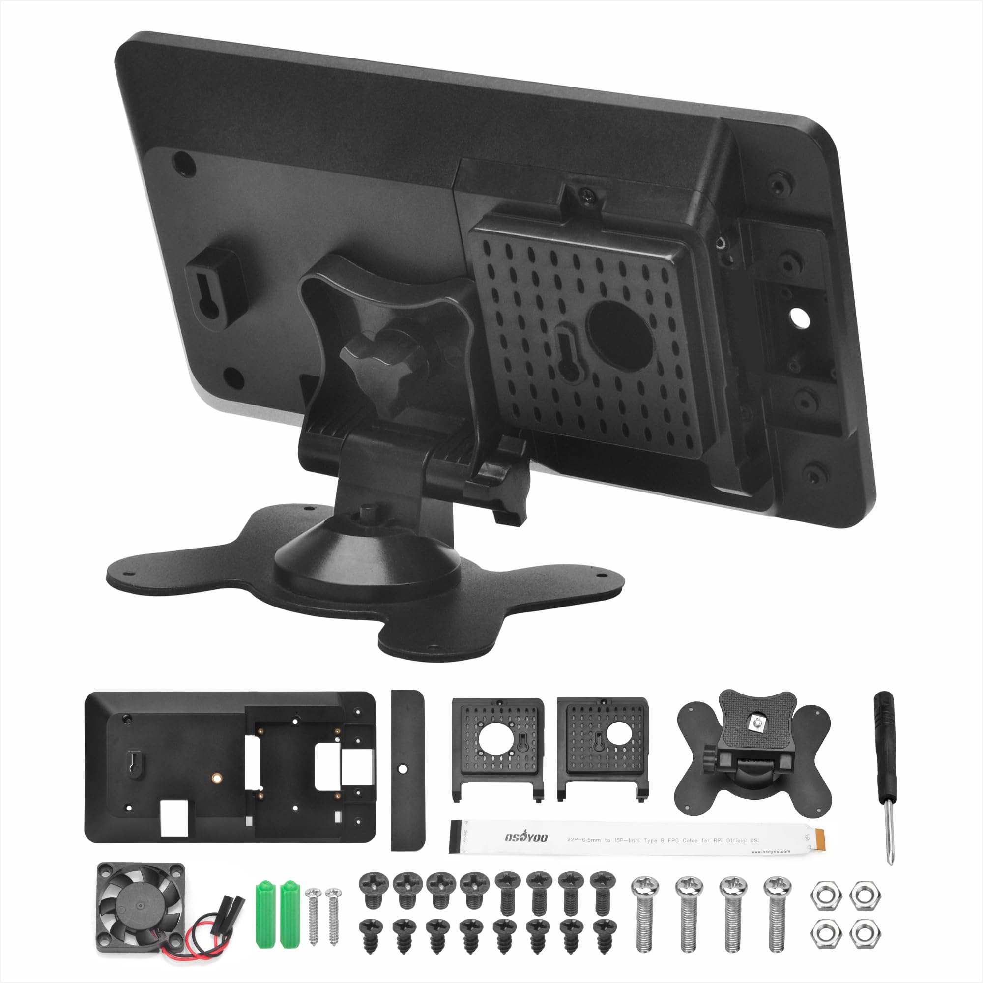 OSOYOO PiStudio Case for Raspberry Pi 5/4/3/2 - Compatible with Raspberry Pi Official 7inch DSI touch screen and OSOYOO 7” IPS DSI display and Transforming Your Pi into a High-Performance Workstation-image-5