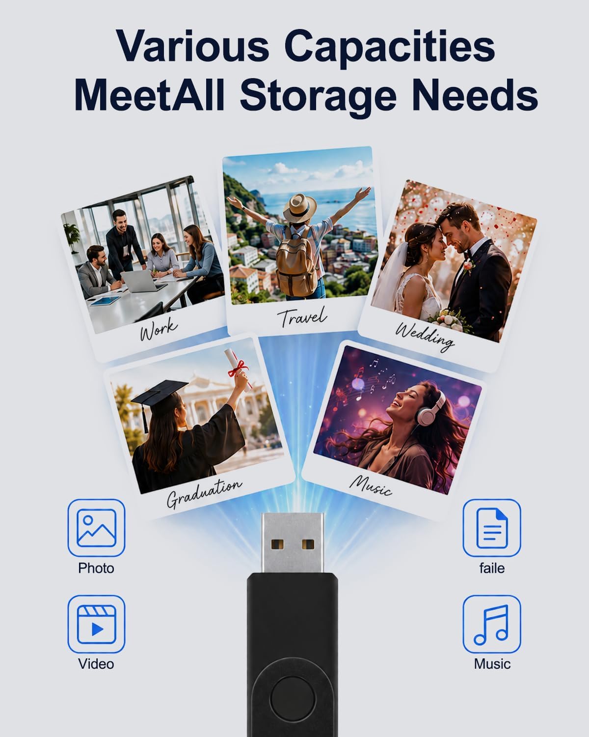 16GB USB Flash Drive 10-Pack,DGsolo Blue/Black Thumb Drives + 10 Lanyards image 5