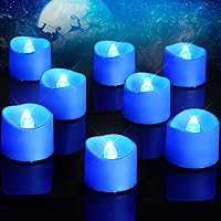 Vista 17 de Homemory Velas de té rojas que funcionan con pilas, más de 200 horas sin llama, parpadeantes, velas LED eléctricas de color para fiestas, bodas