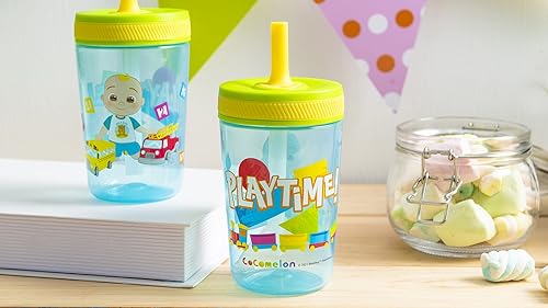 Miniatura 49 de Zak Designs - Juego de vasos Baby Shark Kelso de 15 onzas, sin BPA, tapa de rosca con popote hecha de plástico duradero y silicona, paquete perfecto