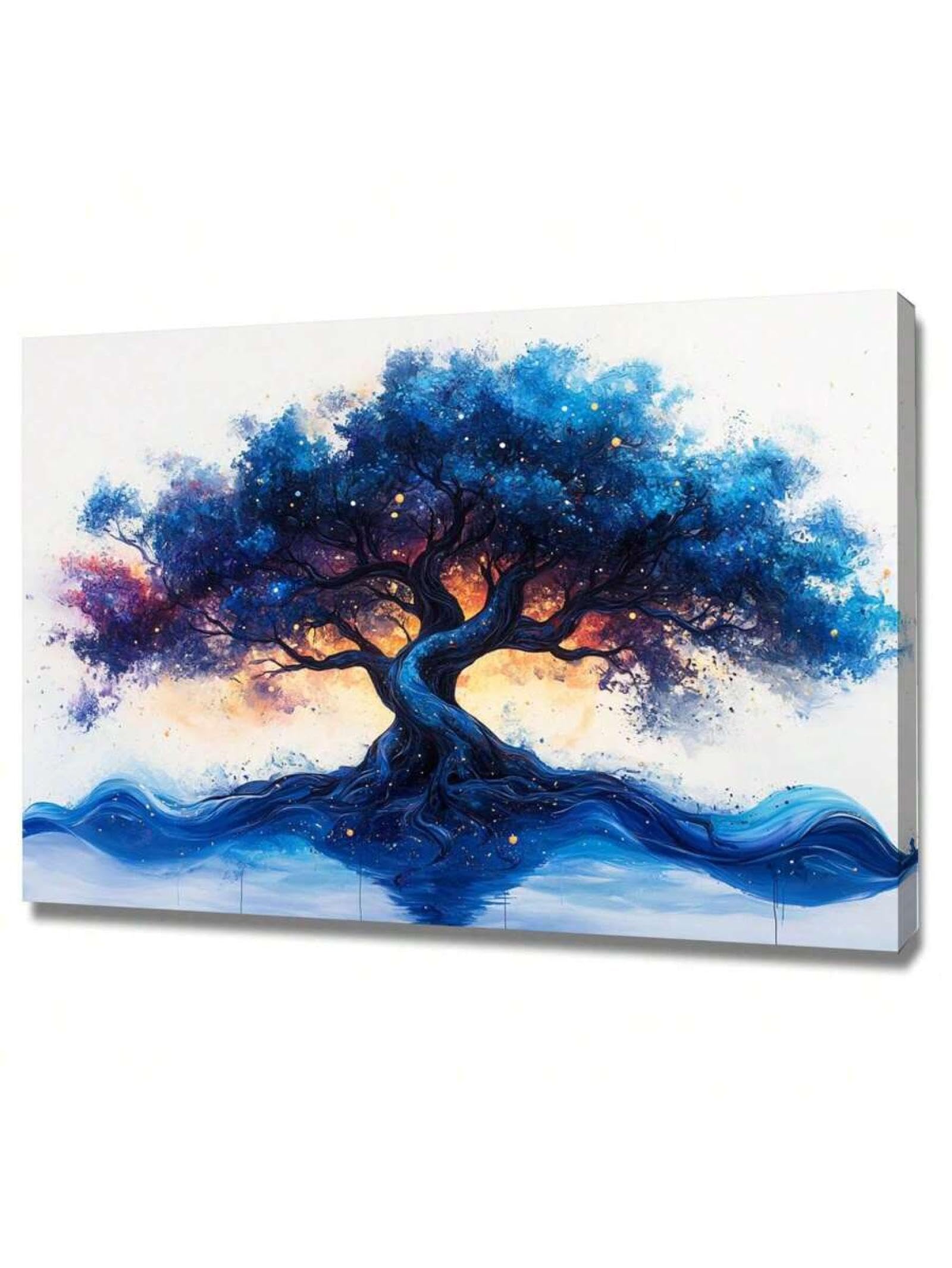 Salon moderne déco murale grand arbre de vie sur toile 30x45 - 8