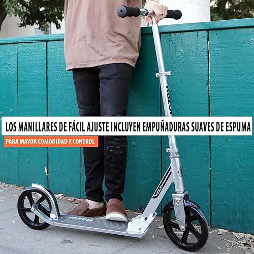 Miniatura 11 de Razor A5 DLX Kick Scooter para niños a partir de 8 a 8 pulgadas, ruedas de uretano, plegable, antitraqueteo, para ciclistas de hasta 220 libras