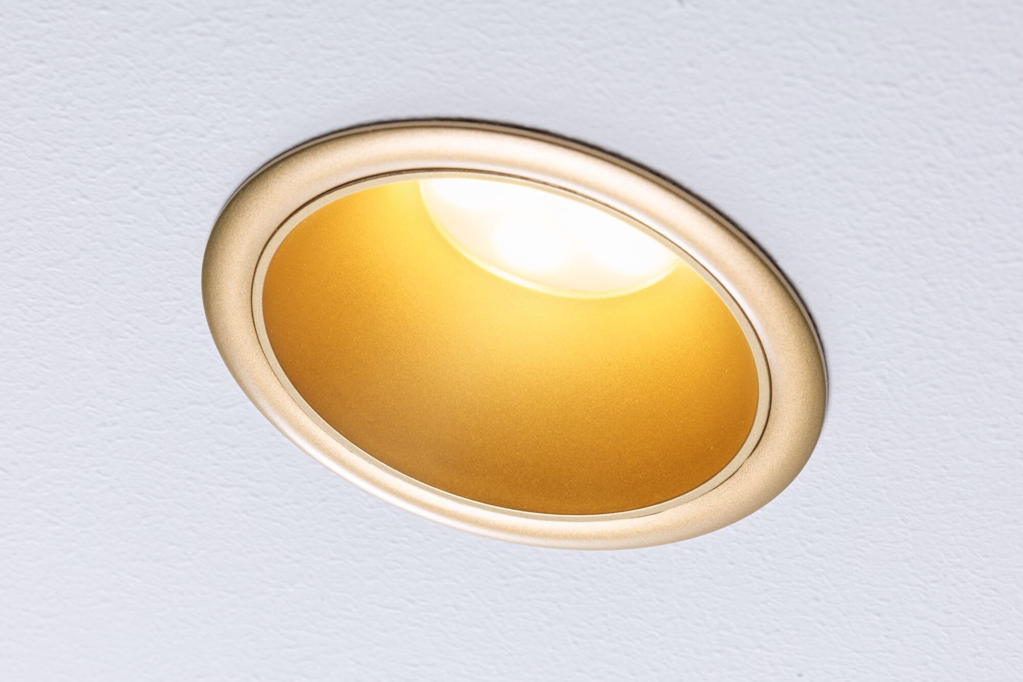 Paulmann 98201 LED Einbauleuchte Cole Coin 6er-Set IP44 rund 88 mm Coin 6x6W 6x470lm 230V dimmbar 2700K Gold matt