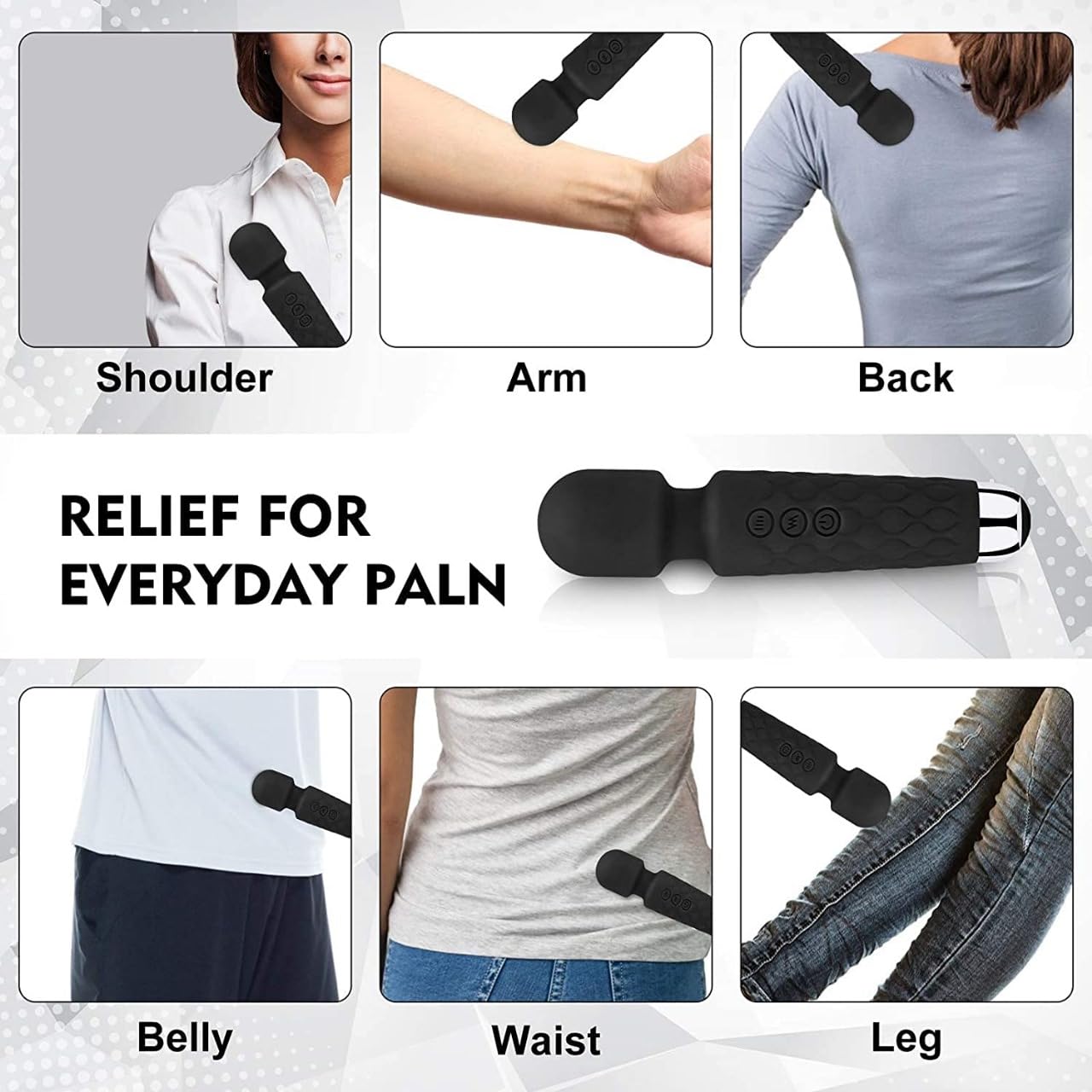 Overseized body massage for women, men, rechargeable wireless vibration machines 20 vibrations for women, 8 speed, flexible head for flexible head (black) Overseized body massage for women, men, rechargeable wireless vibration machines 20 vibrations for women, 8 speed, flexible head for flexible head (black)